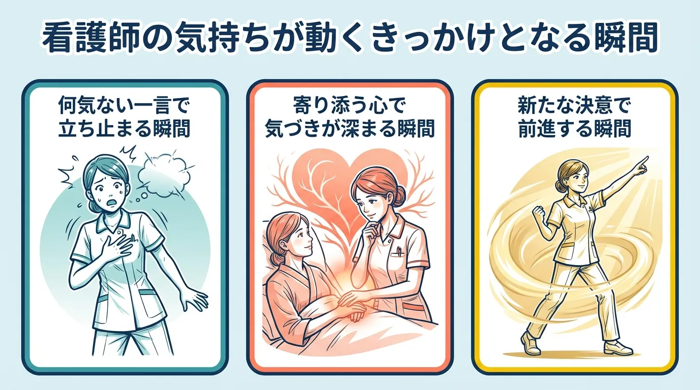 看護師の気持ちが動くきっかけとなる瞬間