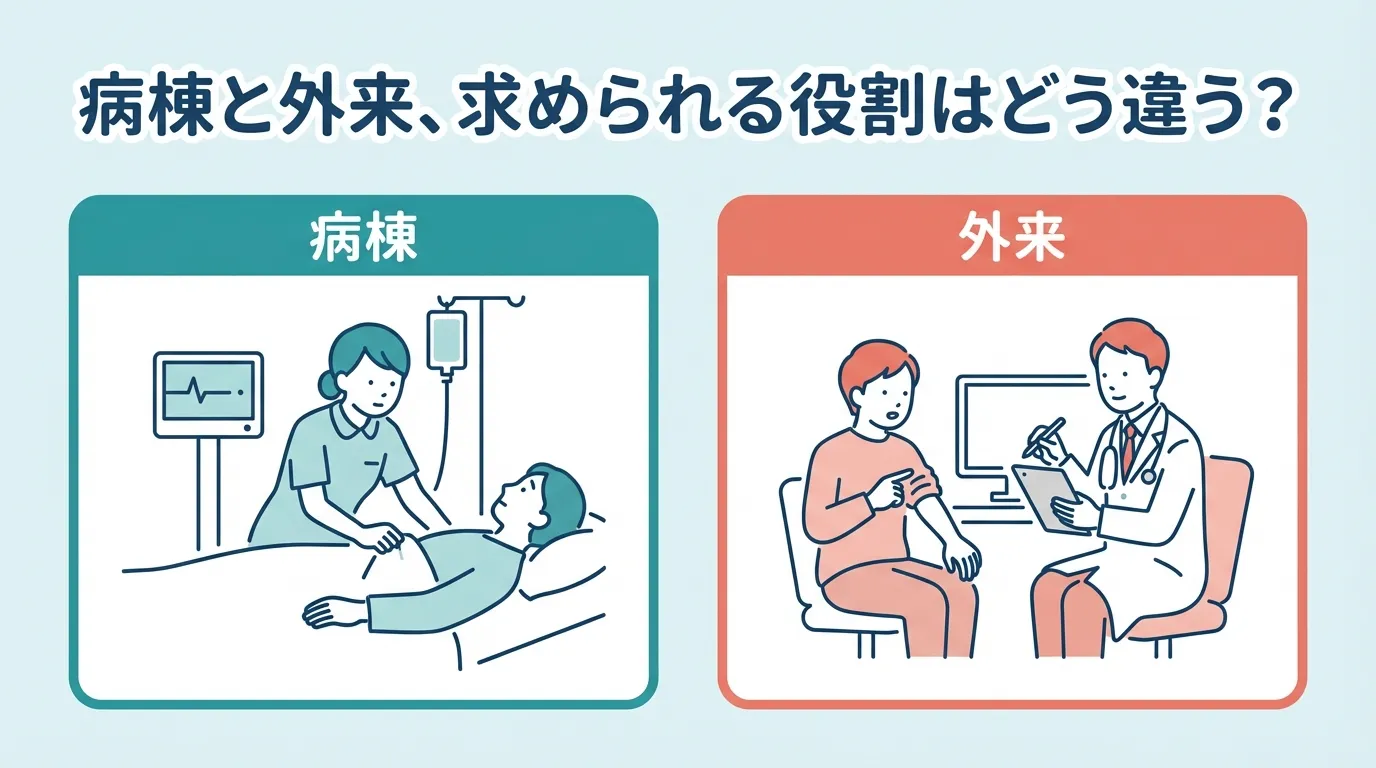 病棟と外来、求められる役割はどう違う？